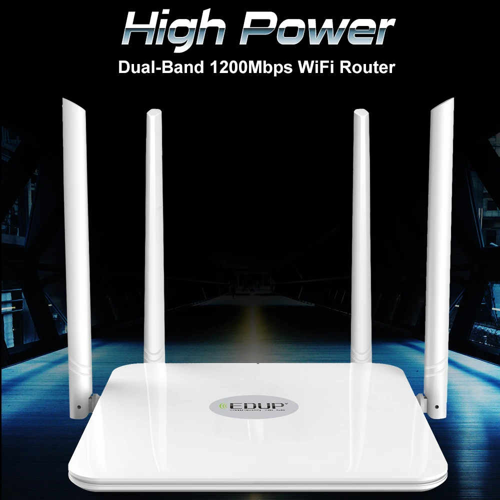 EDUP 5 ГГц AC 1200 Мбит/с беспроводной WiFi роутер английская версия Высокая мощность