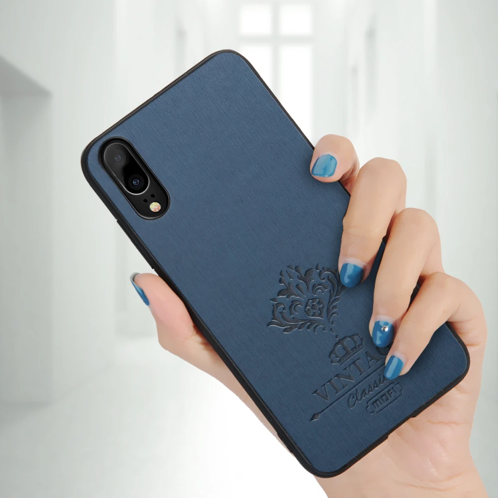 MOFi оригинальный чехол-накладка для Huawei P20 Жесткий Чехол ПК lite искусственная кожа