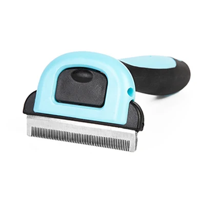blue Pet расческа для удаления волос собака короткая средняя щетка для волос ручка красота ЩЕТОЧНЫЕ аксессуары Расческа для уход за котом инструмент - Цвет: blue