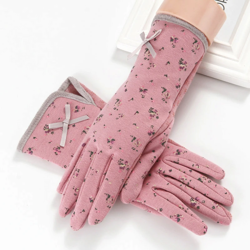 

Lady Touchscreen Gloves Female Autumn Winter Velvet Mittens Girls Warm Driving Riding Luva Students Cycling Luva Feminina B9174