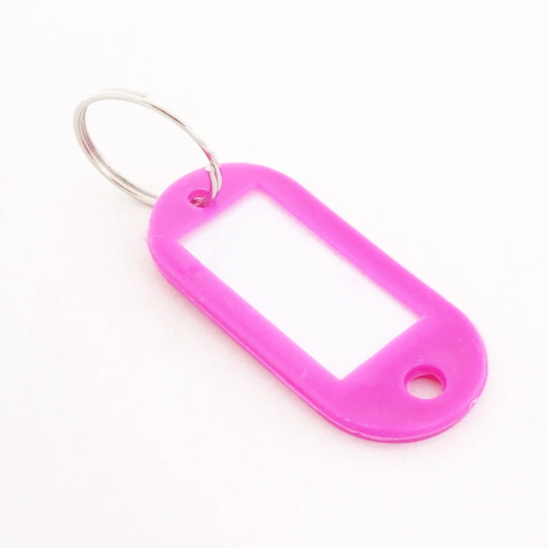 15Pcs Plastic Keychain Blanks Key Ring Diy Name Tags For Baggage Paper Insert Luggage Mix Color Chain Accessories YSK-1 | Украшения и