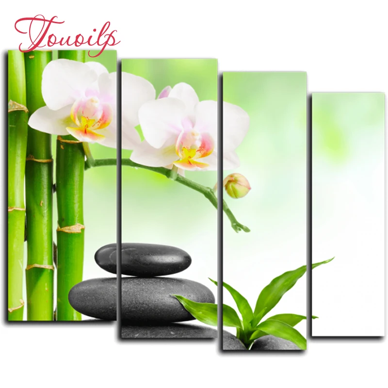 

4pcs,Full,square&round Diamond Embroidery,Magnolia,bamboo Diamond Painting,Cross Stitch,3D,Diamond Mosaic,diamond pattern,Crafts
