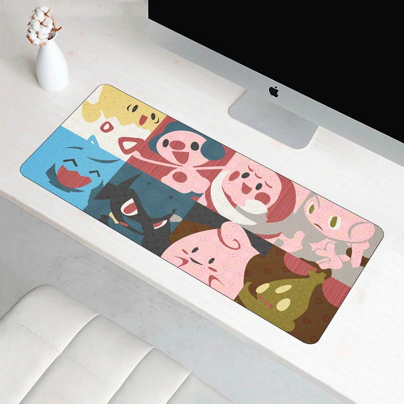 Большой Аниме 60x30 см XL Pokemons коврик для мыши геймер мультяшный игровой резиновая
