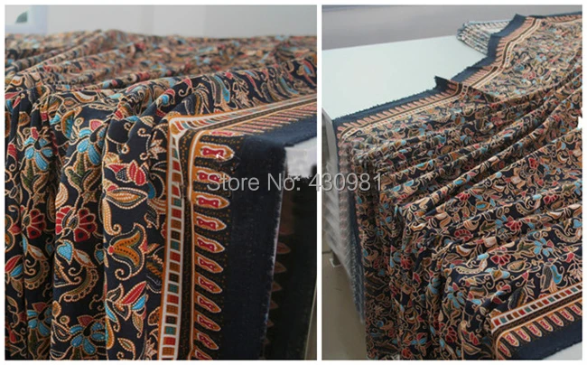 Мусульманская швейная ткань 100 см * 145 этнический принт хлопчатобумажный Льняной