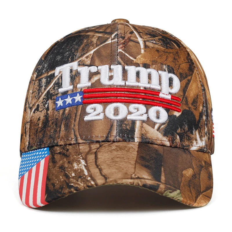 Новинка 2020 бейсболки с вышивкой Трампа модная камуфляжная кепка для отдыха Кепка