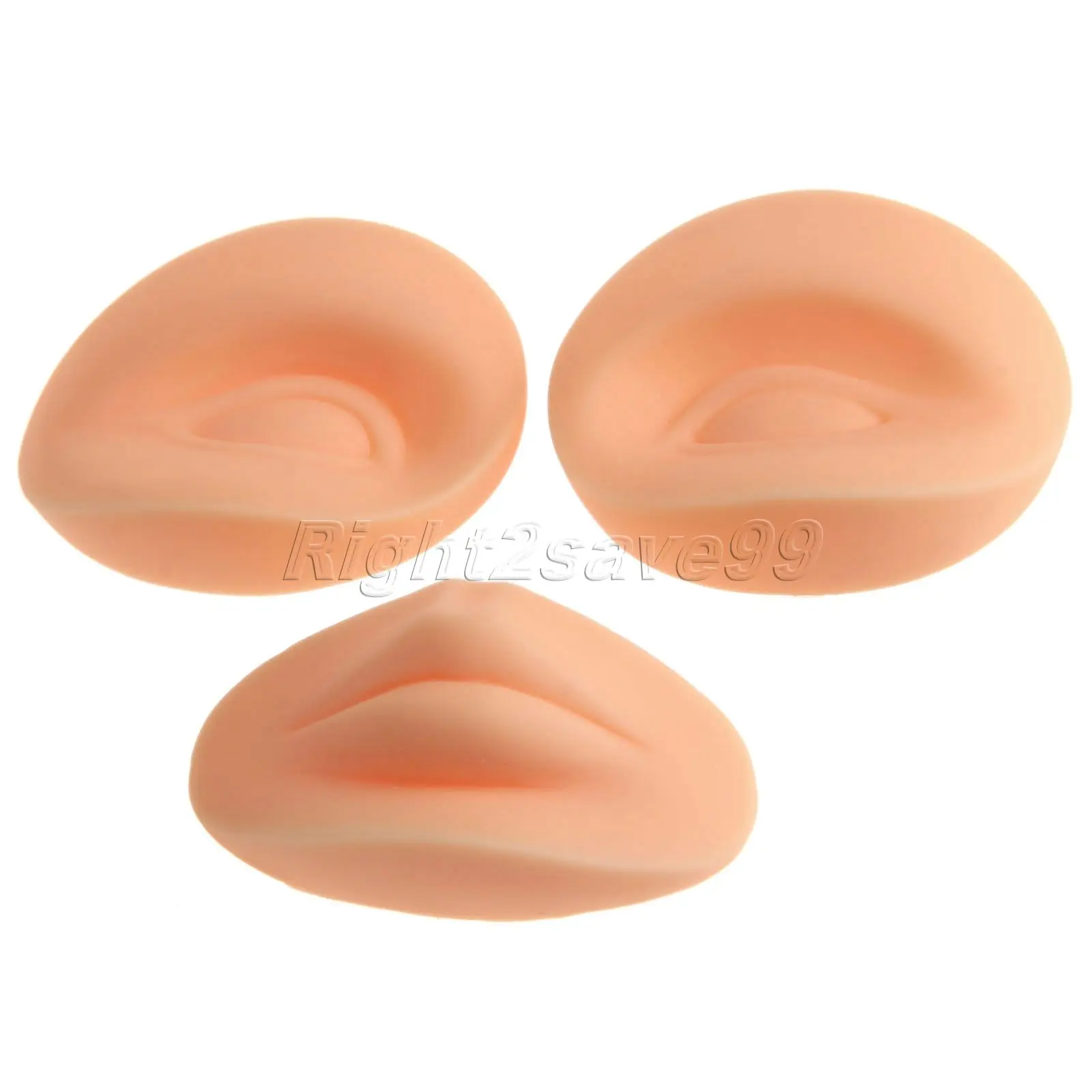 3D Head Tattoo Practice with 2pcs Eyes + 1pc Lip Mannequin Skin Permanent Fake Mould Silicon Rubber Makeup Tools High Quality | Красота и