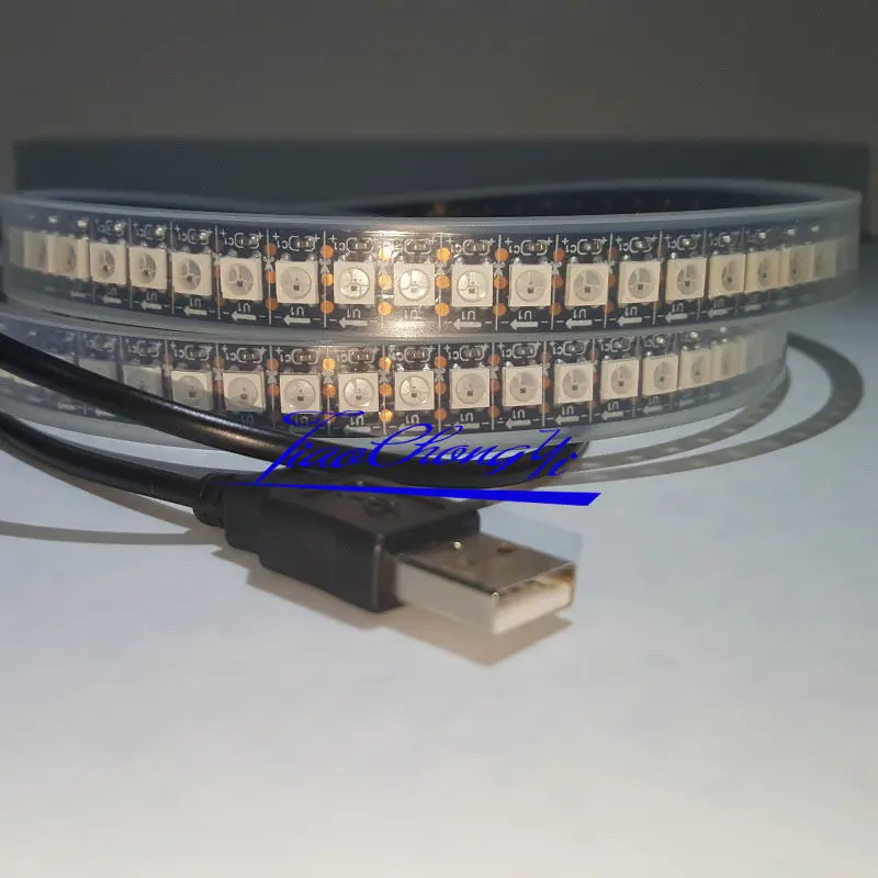 DC5V 1 м WS2812B 144 светодиодный ленточный светильник RGB индивидуально адресуемое