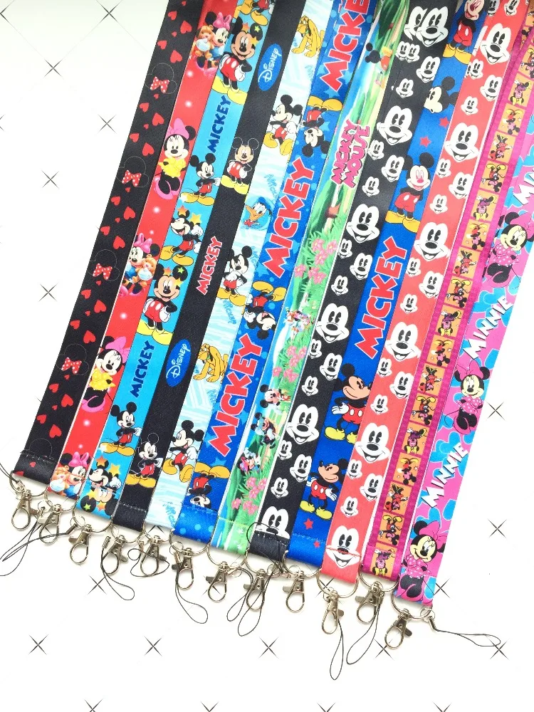 10 Pcs mixs Cartoon a01 Minnie popular Anime Neck Straps Lanyards key ID Card | Украшения и аксессуары
