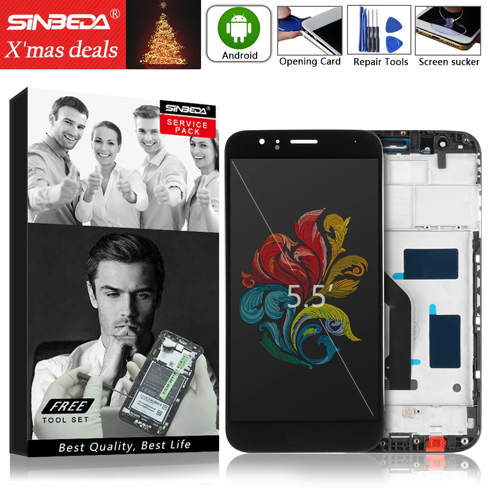 Sinbeda 5 ''дисплей для Huawei G8 LCD кодирующий преобразователь сенсорного экрана в