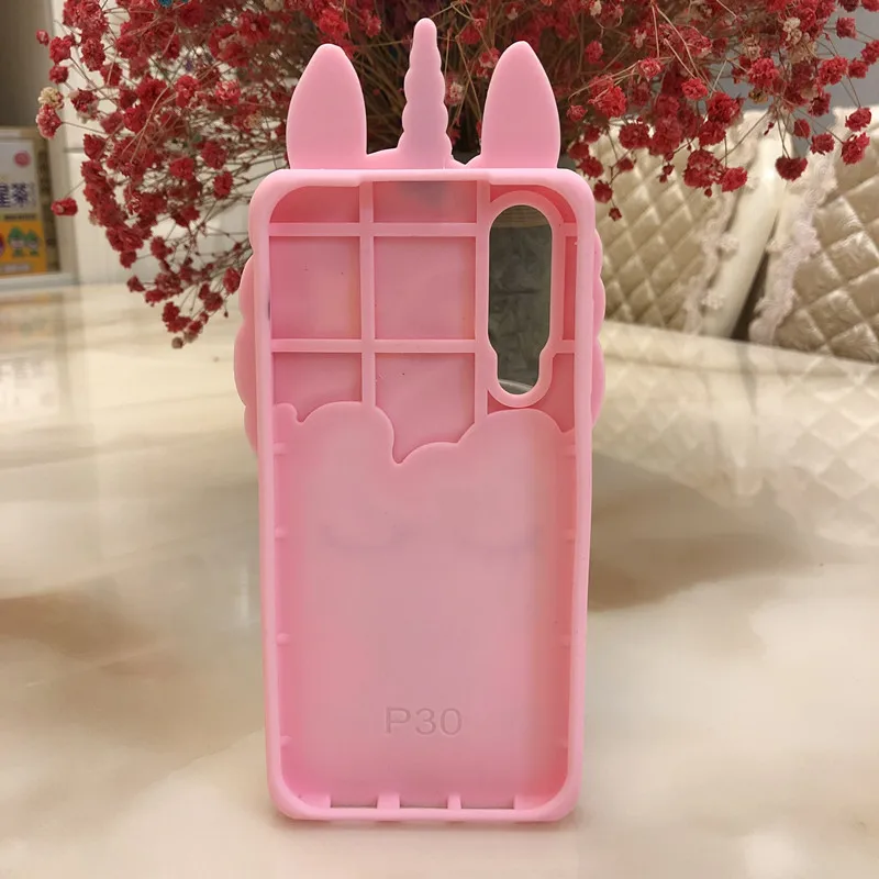 3D Единорог ресницы конский Пескоструйный резиновый чехол для huawei P30 P30Pro мягкий чехол-накладка из силикона задняя крышка для huawei P30 Pro