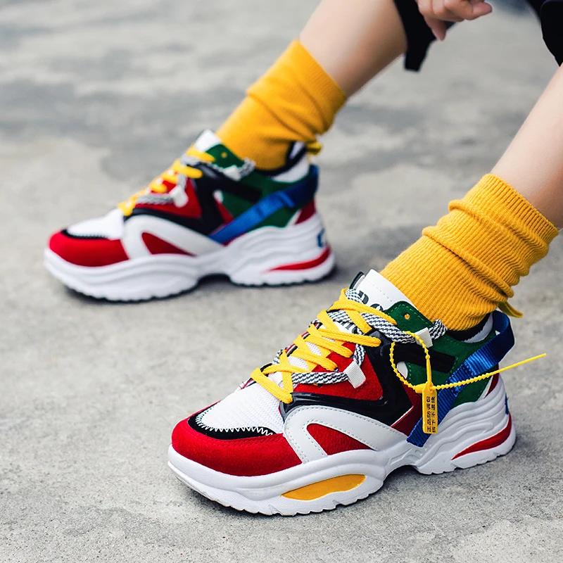 

Women Chunky Non-Slip Casual Shoes Comfortable Platform Walking Shoes For Woman Hot Women's Increasing Sneakers Ladies Footwear