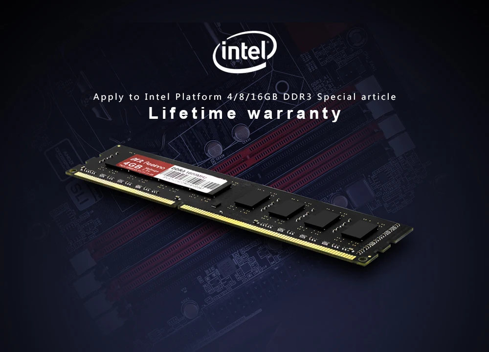 Оперативная память 4 ГБ 8 ddr3 Ram 1600 МГц Desktop memory 1 5 V NON-ECC 12800 МБ/с. 240pin пожизненная