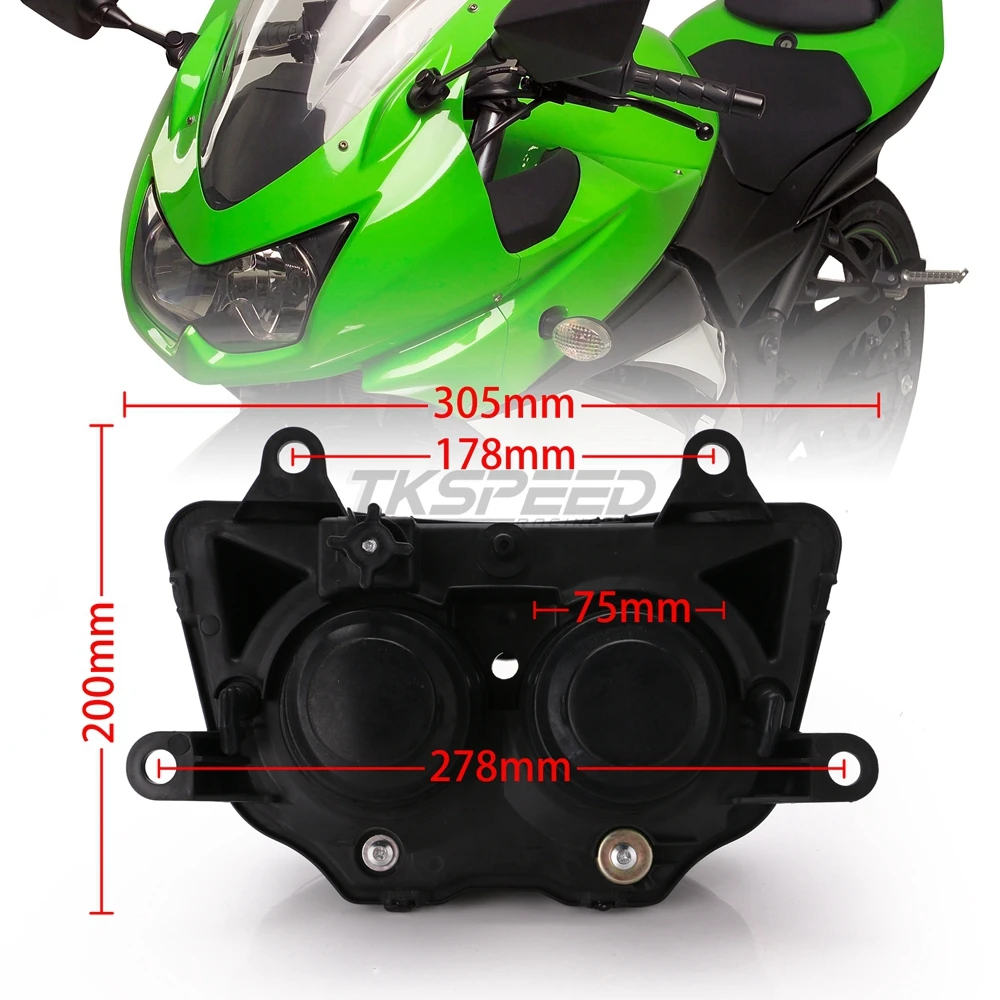 Прозрачная передняя фара для мотоцикла Kawasaki Ninja 250R EX250 2008-2012 Z1000 2003-2006 |