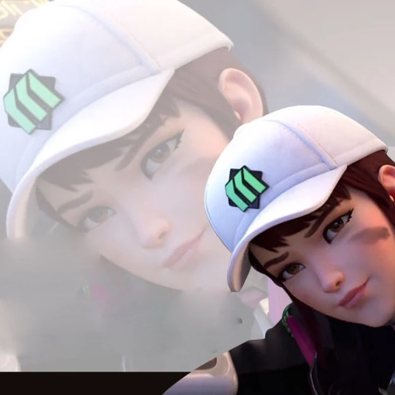 Игра OW D. Va DVA Хана Сонг шапка для косплея вышивка Белая регулируемая бейсболка