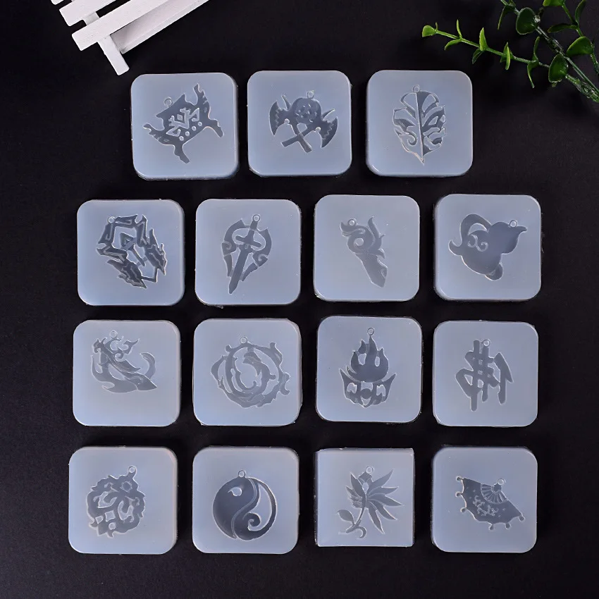 

1pcs UV Resin Jewelry Liquid Silicone Mold Fan Silicone Mold Epoxy Jewelry Wings Resin Charms Molds For DIY Jewelry Making Molds
