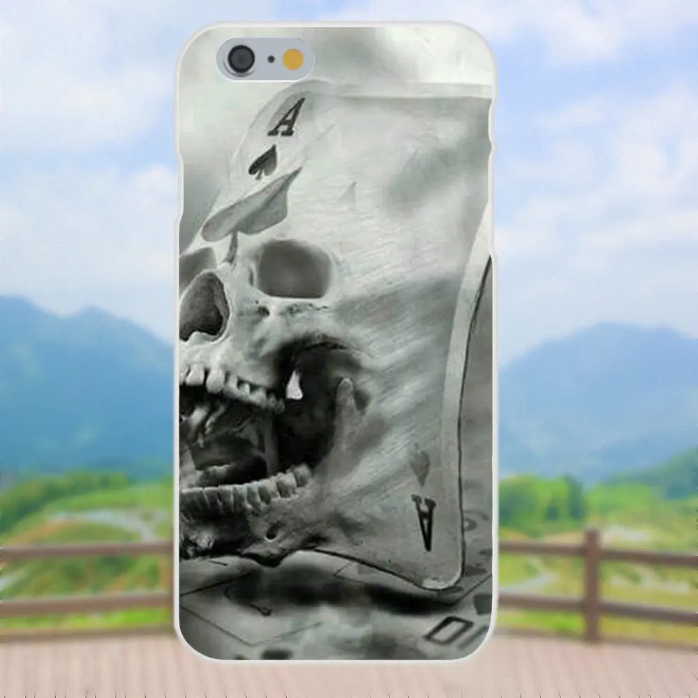 Покер череп тату для Moto G G2 G3 G4 G5 htc 530 626 628 630 816 820 один A9 M7 M8 M9 M10 E9 плюс U11 мягкие