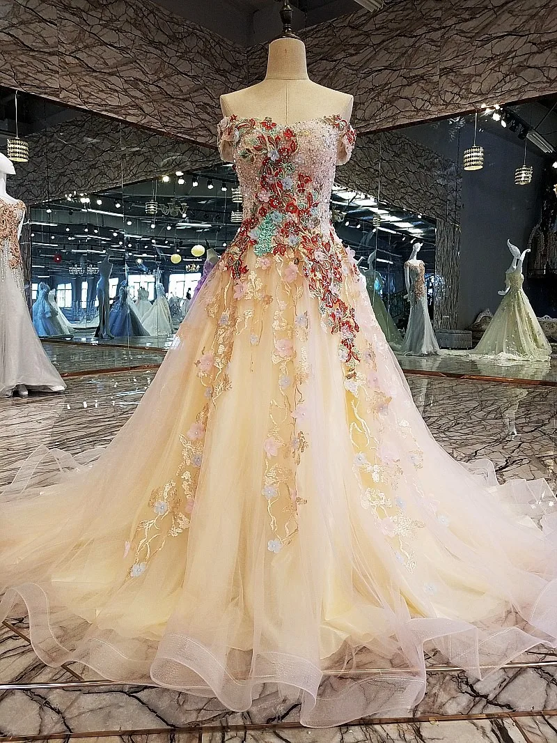 Вечернее платье с длинными кружевными цветами на шнуровке сзади abiye gece elbisesi 2018