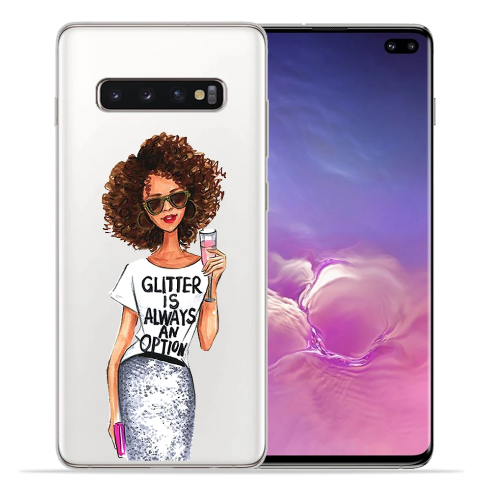 Мягкий силиконовый чехол для крышки samsung Galaxy S9 S8 S10 плюс S7 S6 край S10 Lite модная одежда для девочек для samsung Note9 8 Защитная крышка