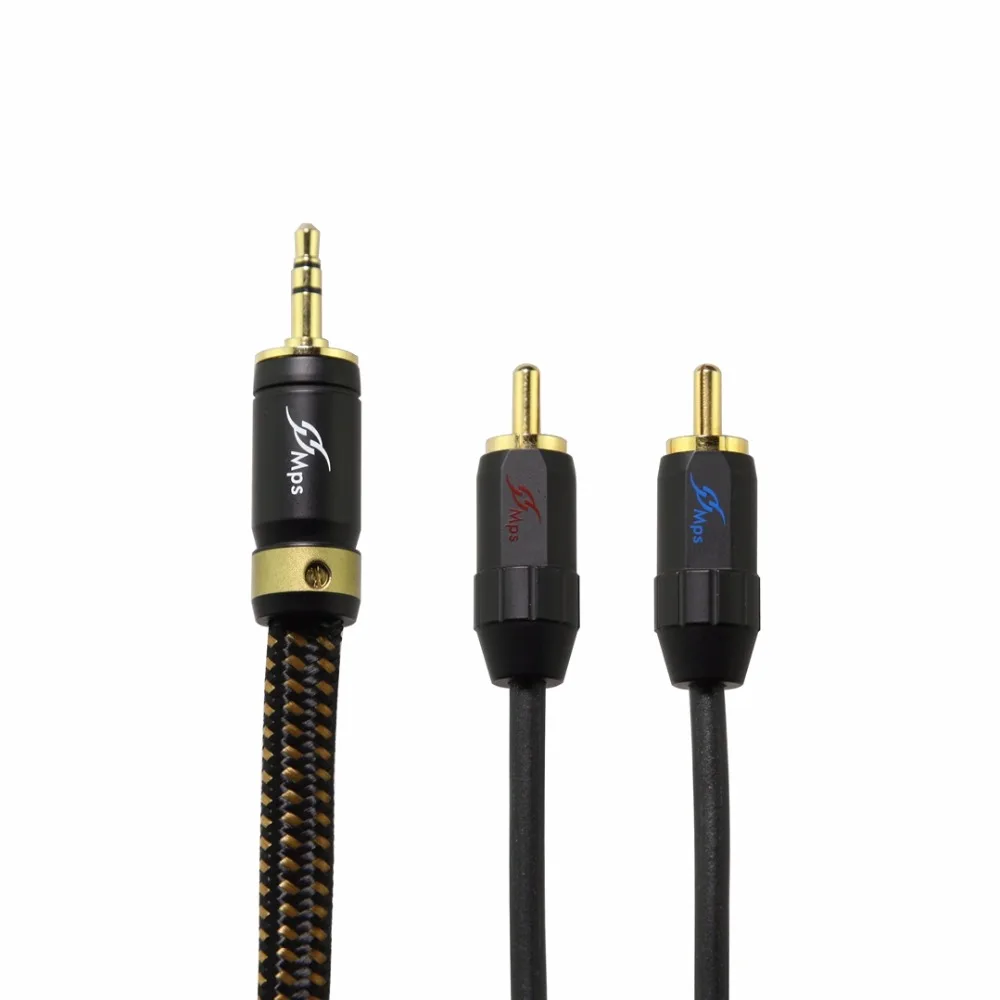 MPS X 9 Leopard HiFi 99.99997% OCC посеребренный + 4K позолоченный штекер 3 5 мм до 2 RCA аудио RAC