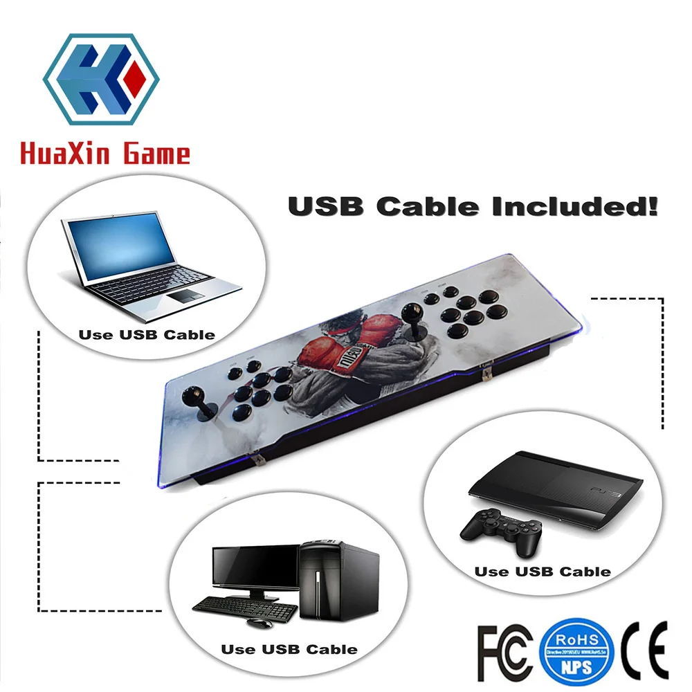 Классическая аркадная игровая консоль 2 игрока коробка ретро Мини Аркадные