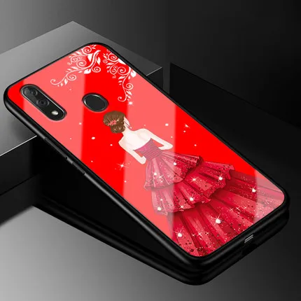 Чехол для zte blade V10, Модный чехол из закаленного стекла+ чехол с мягкими краями для zte blade V10 V1000, стеклянный жесткий чехол s V 10, оболочка funda - Цвет: A12
