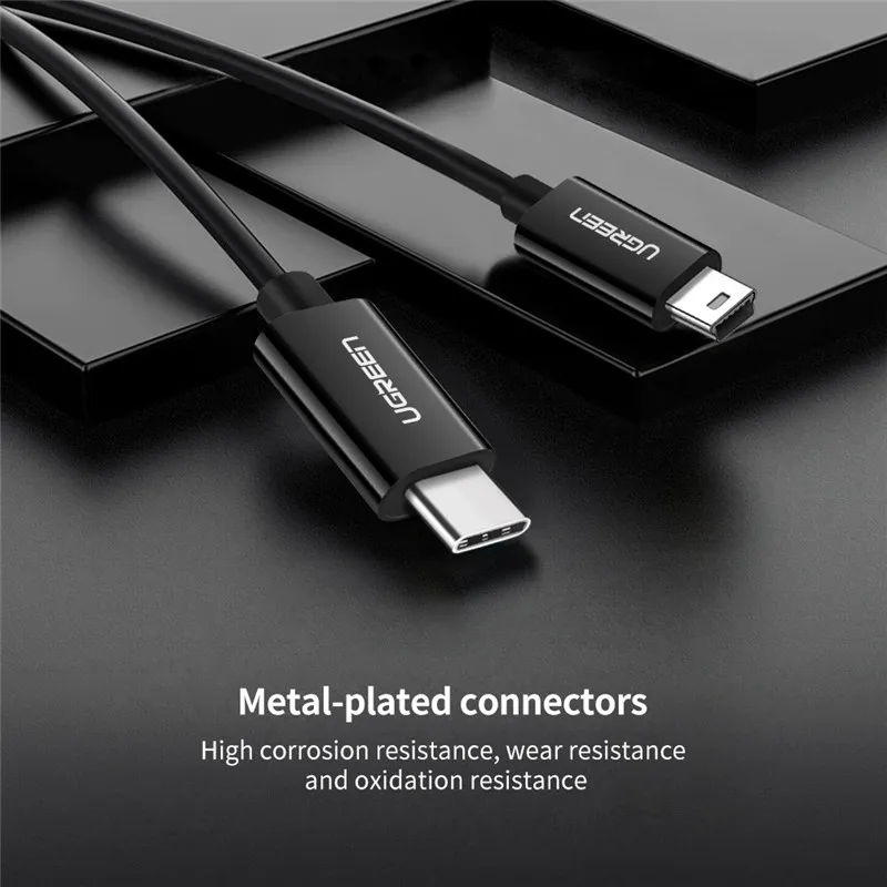 Ugreen кабель-Переходник USB C на мини USB кабель Thunderbolt 3 мини Тип usb C адаптер для MacBook pro цифровой Камера MP3 проигрыватель с жестким диском Тип-c кабель