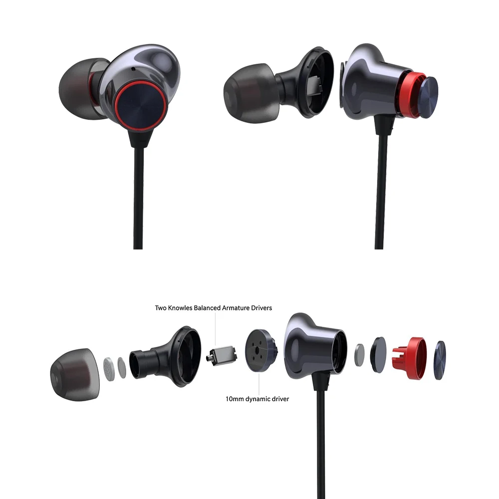 Наушники OnePlus Bullets Wireless 2 AptX оригинальные гибридные наушники вкладыши с магнитным