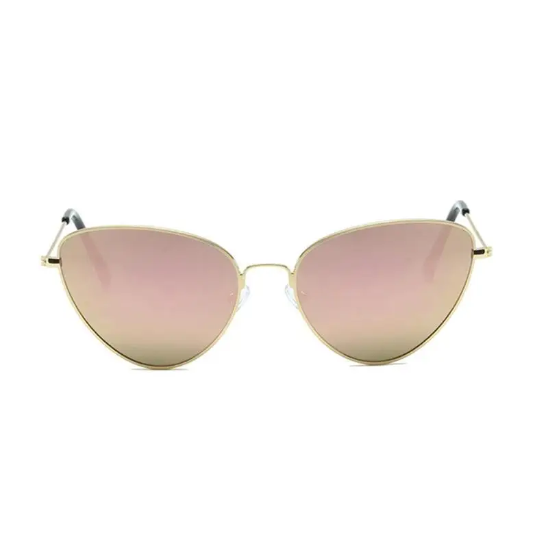 Gold Pink Новые металлические солнцезащитные очки женские брендовые дизайнерские солнцезащитные очки ярких цветов уличные очки Oculos De Sol Feminino - Цвет оправы: Gold Pink