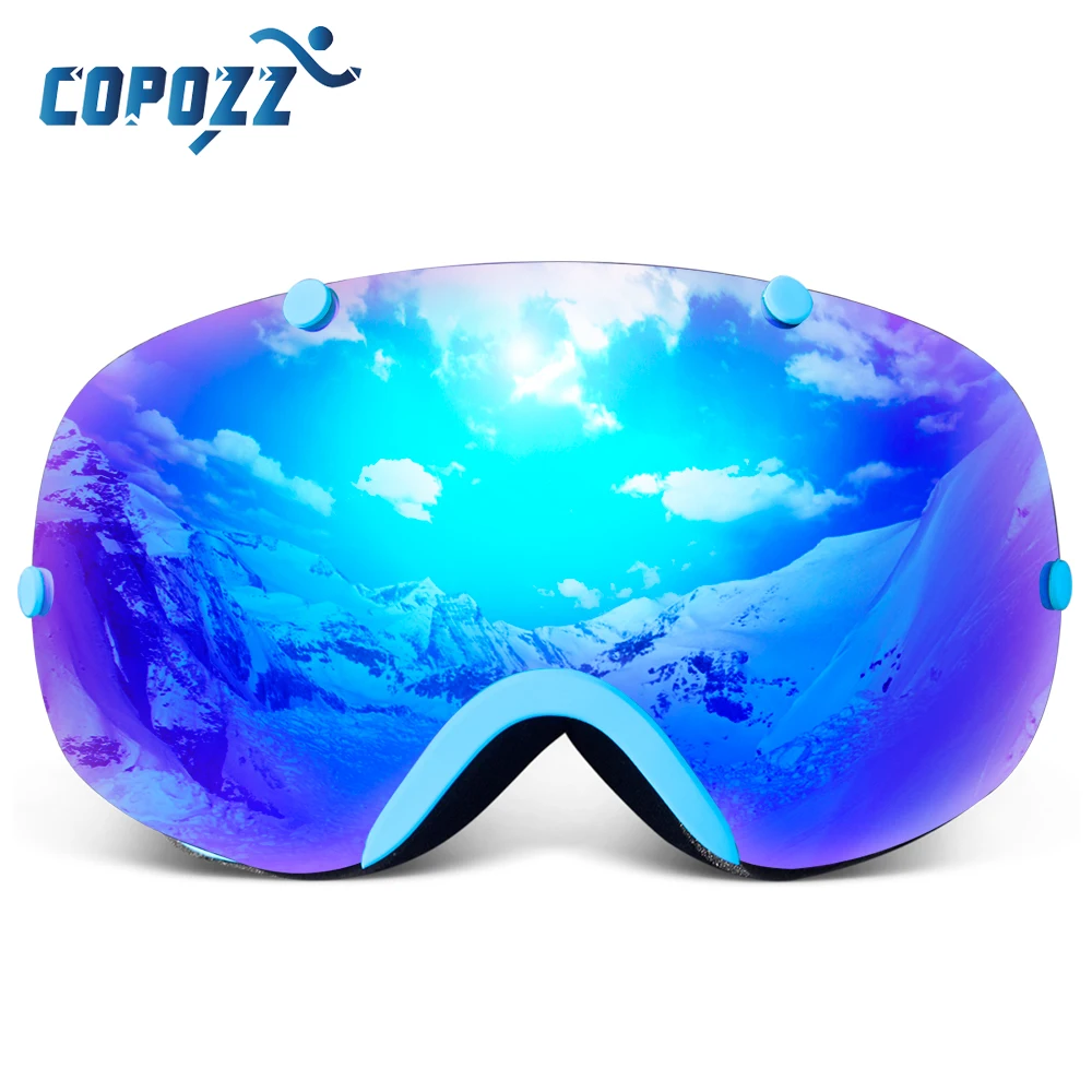 COPOZZ лыжные очки безрамные двойные линзы 100% защита UV400 для взрослых сноуборд