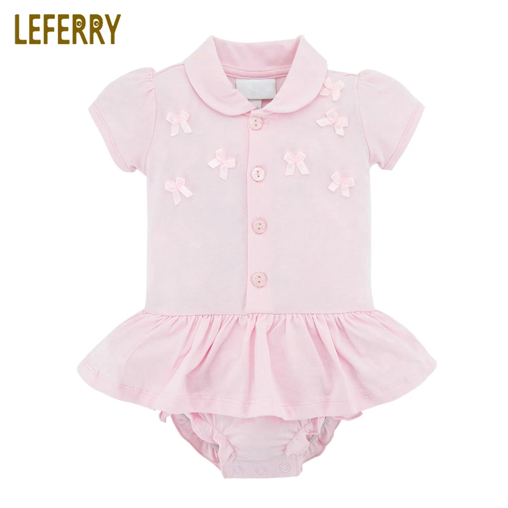100% Cotton Baby Bodysuits Girls Dresses Short Sleeve Jumpsuits Newborns Infant Clothing Summer Costume New Fashion | Детская одежда и