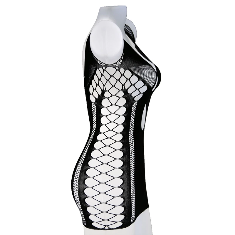 Черное сексуальное нижнее белье теплая одежда полые платье Эротическое пижамы