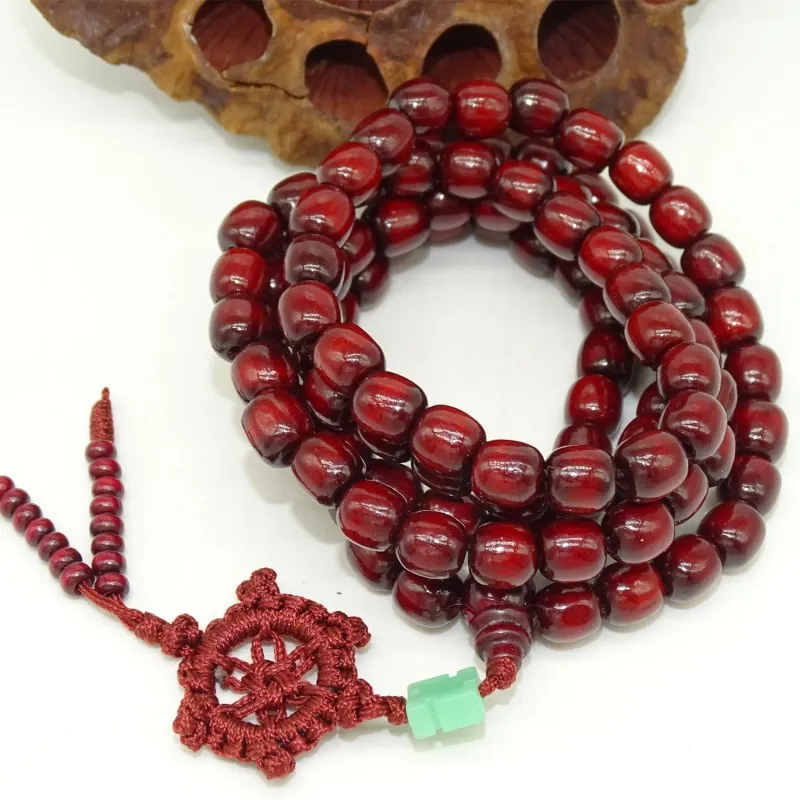 Многослойные сандалии молитвенный буддистский браслет с бусинами Mala Buddha Charm 108