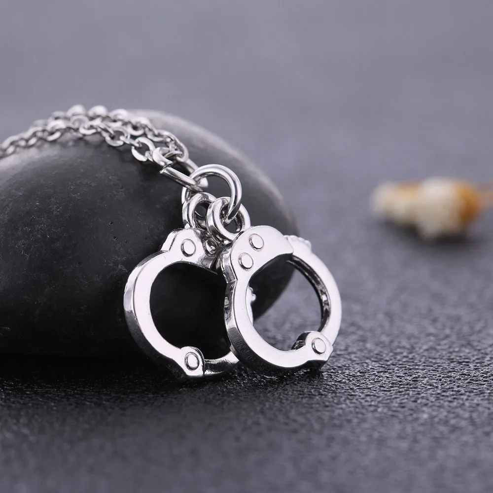 Teamer New Design Handcuffs Pendant Necklace for Women Round Silver Color Jewelry Gifts AH104835 | Украшения и аксессуары