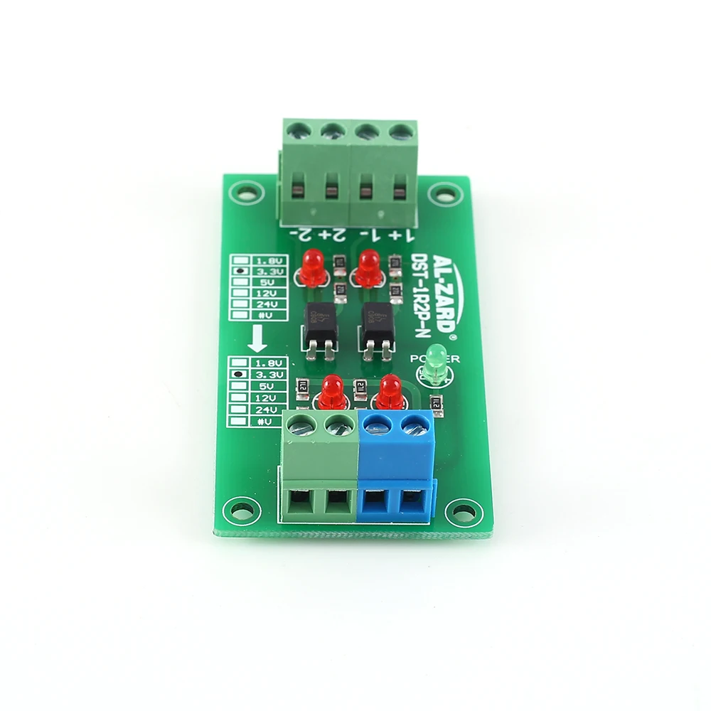 DC 3.3V 2Bit Optocoupler Isolator to PLC Signal Converter Board NPN Output | Электронные компоненты и