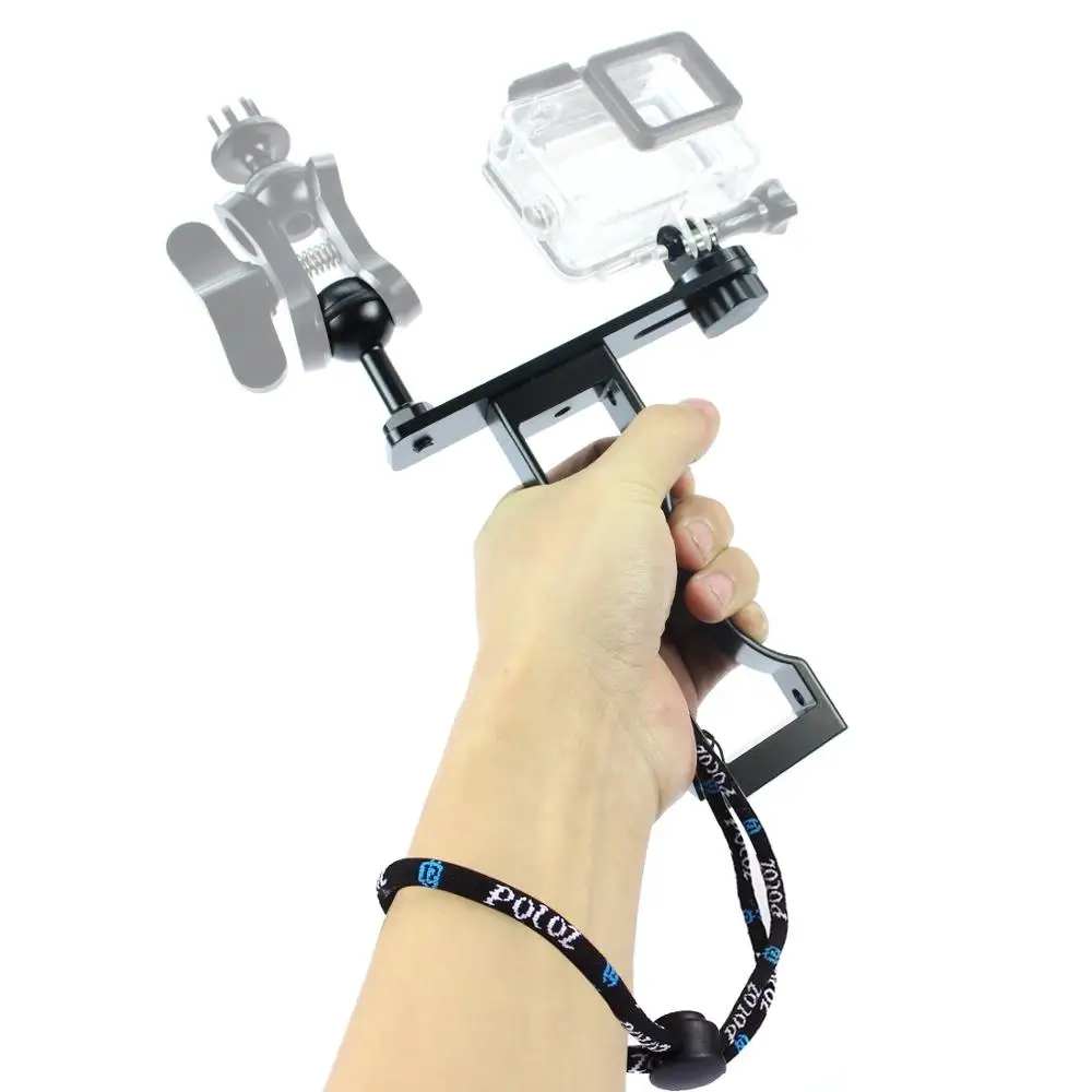 PULUZ CNC алюминиевый кронштейн для подводной фотографии ручной держатель совместим