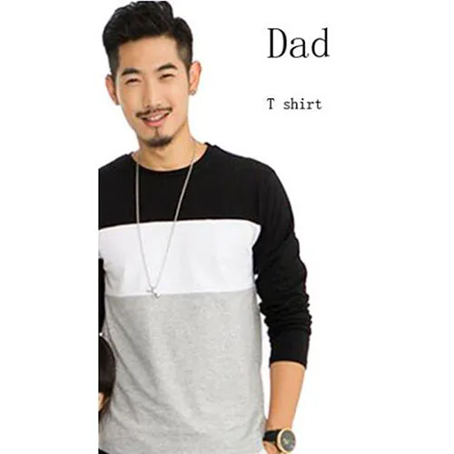 Dad T-shirt Г. летняя полосатая футболка, комплекты платья для мамы и дочки и одинаковые Семейные комплекты для папы и сына для маленьких мальчиков и девочек - Цвет: Dad T-shirt