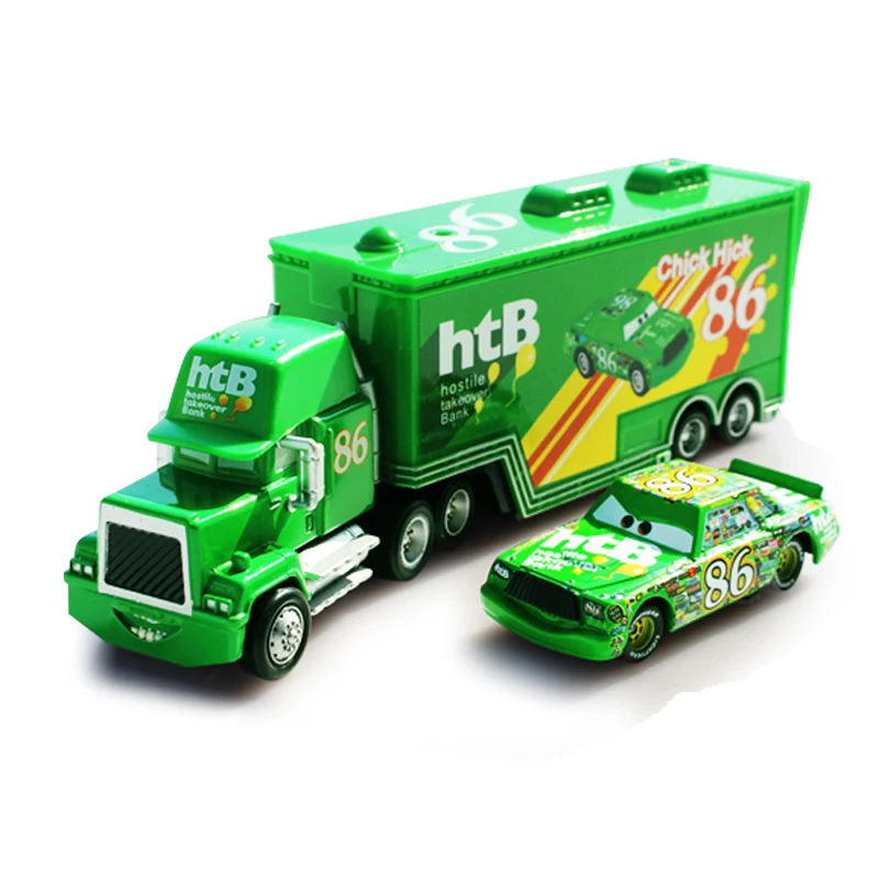 Машинки Disney Pixar 1:55 Mack дядюшка цыпленок Hick литые под давлением Металлические
