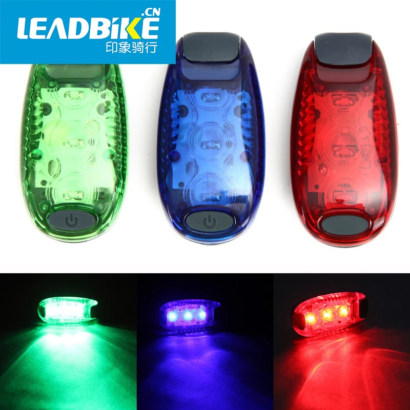 Велосипедный мини фонарь LEADBIKE 3 светодиода задний для велосипеда ABS 2 режима
