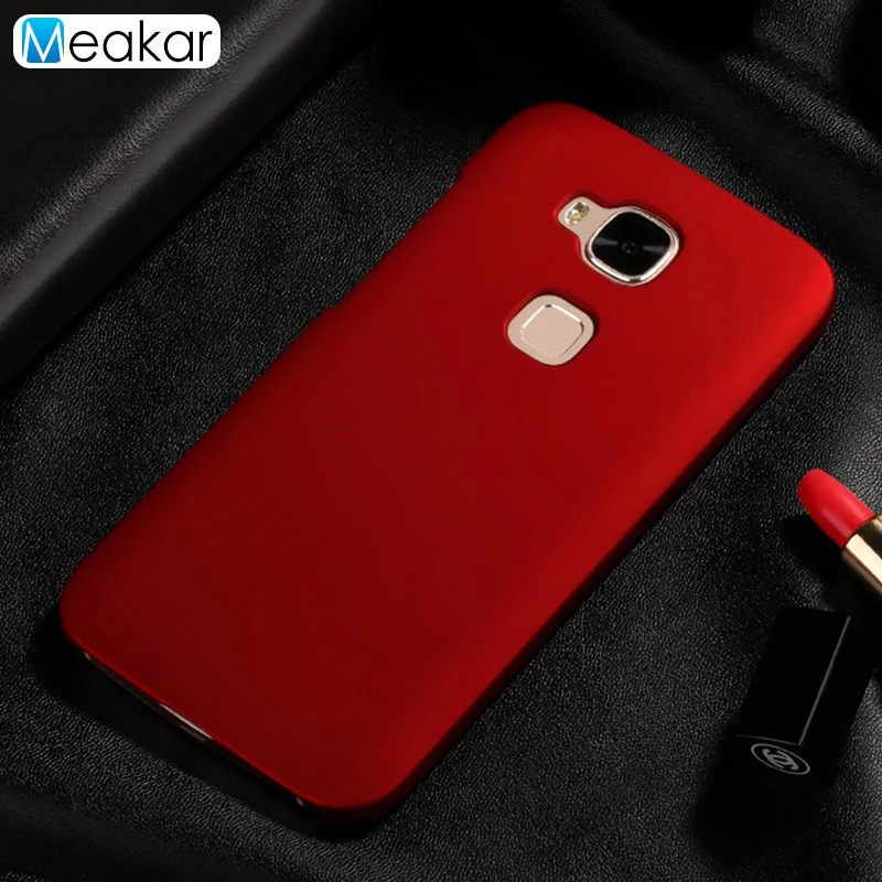 red Матовая Пластик Coque 5.5For huawei G8 чехол для huawei G8 G7 плюс Maimang 4 D199 телефона чехол-лента на заднюю панель - Цвет: red