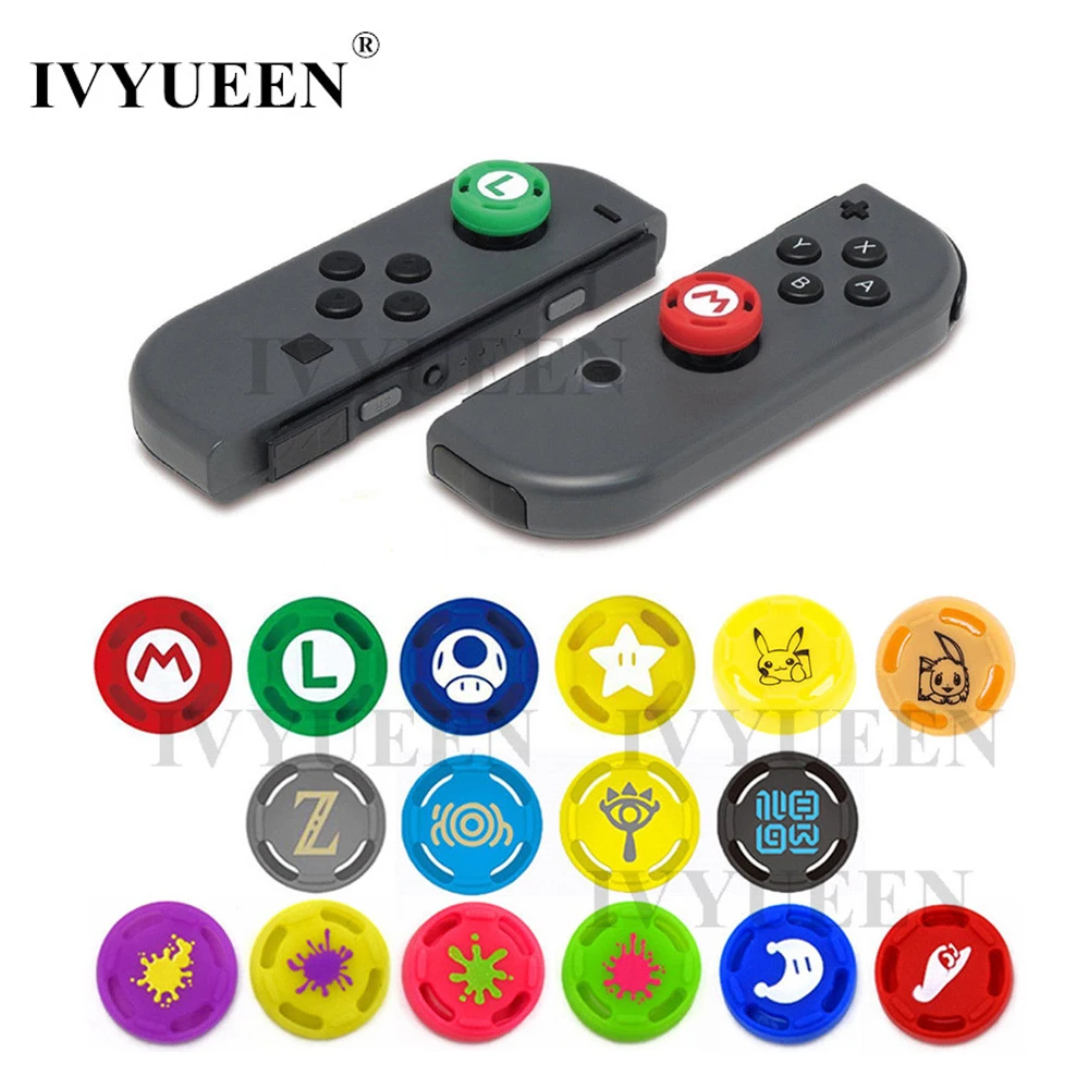 IVYUEEN, 2 шт., для Joy Con, джойстик для пальца, накладка, чехол, аналоговая палка, колпачки для kingd Switch Lite Mini NS Joy-Con, контроллер