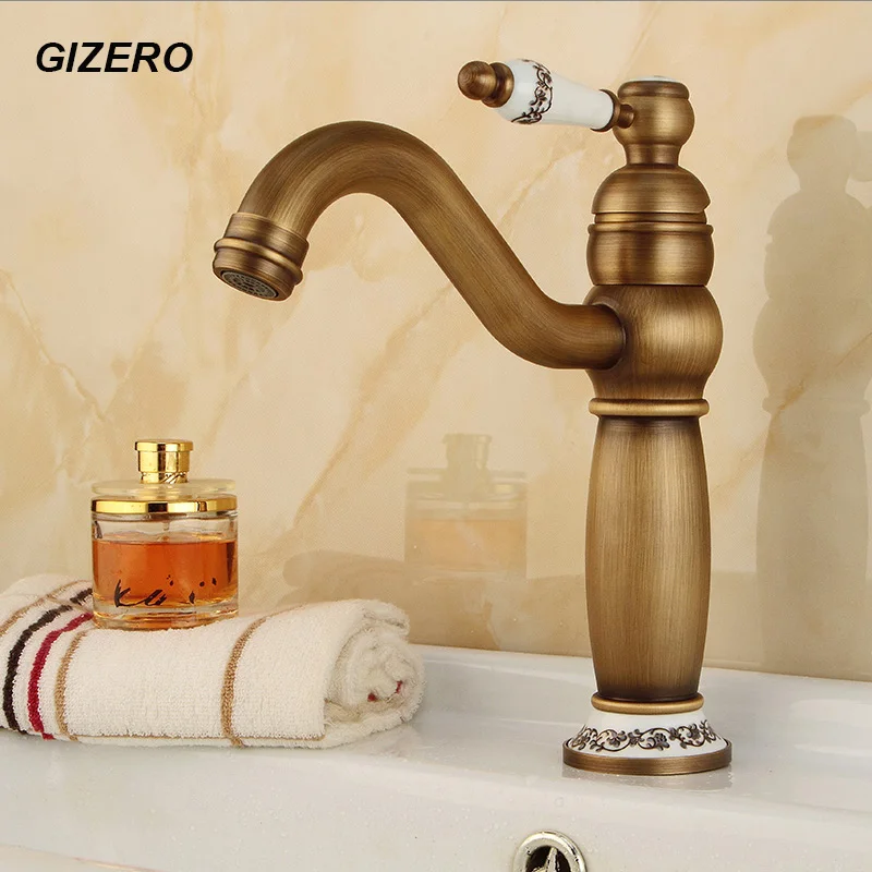 Роскошный керамический смеситель для ванной комнаты из твердой латуни с