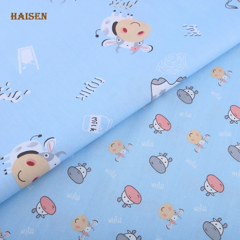 Haisen 6 шт./лот серия с героями мультфильмов саржевая хлопковая ткань Лоскутная