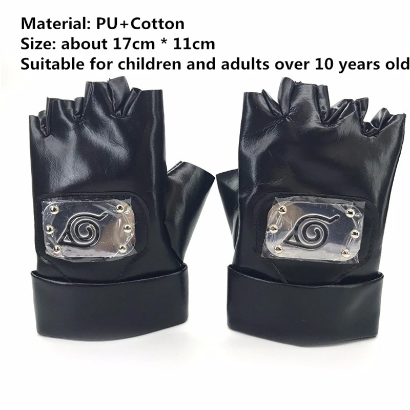 Теплые плюшевые перчатки для мужчин и женщин аниме Наруто с логотипом в виде