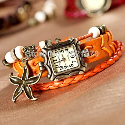 Часы-браслет shsby женские модные часы с кожаным ремешком студенческие подвеской в