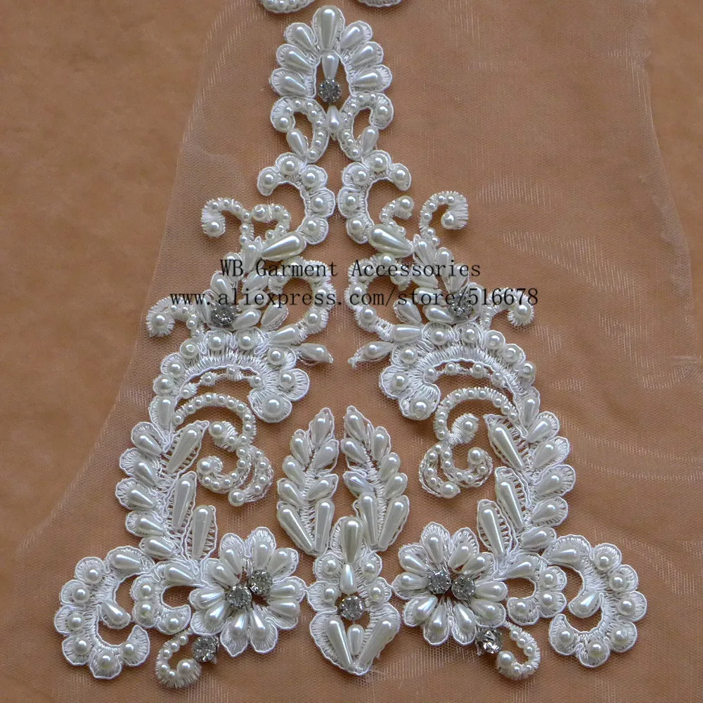 62*20 см 1 предмет белый супер тяжелый бисер тонкая работа великолепное свадебное