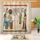 LB Art, Древние египетские мифы, фотообои с изображением Фараона, экзотические занавески для душа, набор лайнеров Horus Anubis, ткань для ванной, декор для ванной