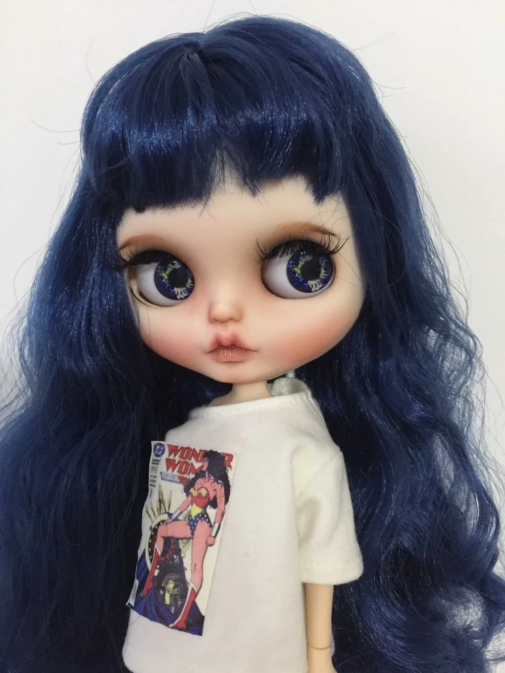 Кастомизация кукла Обнаженная blyth кукла милая кукла голубые волосы 201904