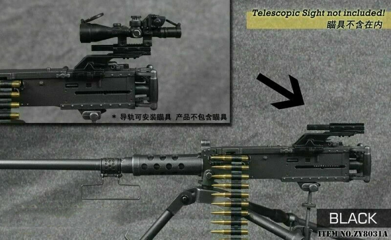 1/6 фигурка солдата сцены аксессуары M2 Браунинг пулемет модель ZY8031 черный/пустыня