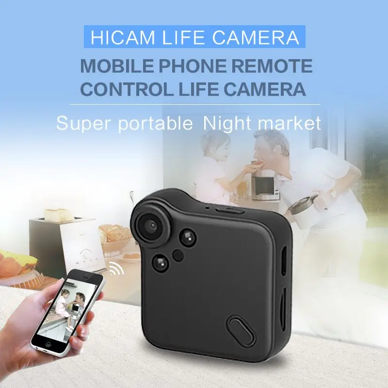 Мини WIFI HD камера H.264 IP Спортивная широкий угол 140 градусов P2P Видеокамера ночное