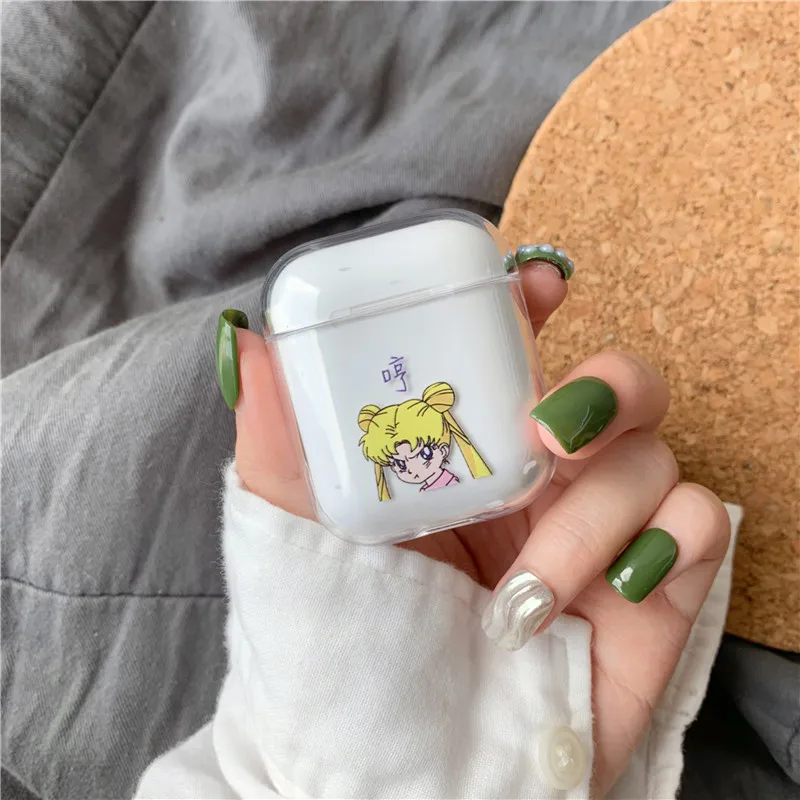 A5 Прозрачный чехол с рисунком Микки и Минни для airpods, Bluetooth, беспроводная гарнитура, набор для airpods 1/2, милый Жесткий Чехол для зарядки - Цвет: A5